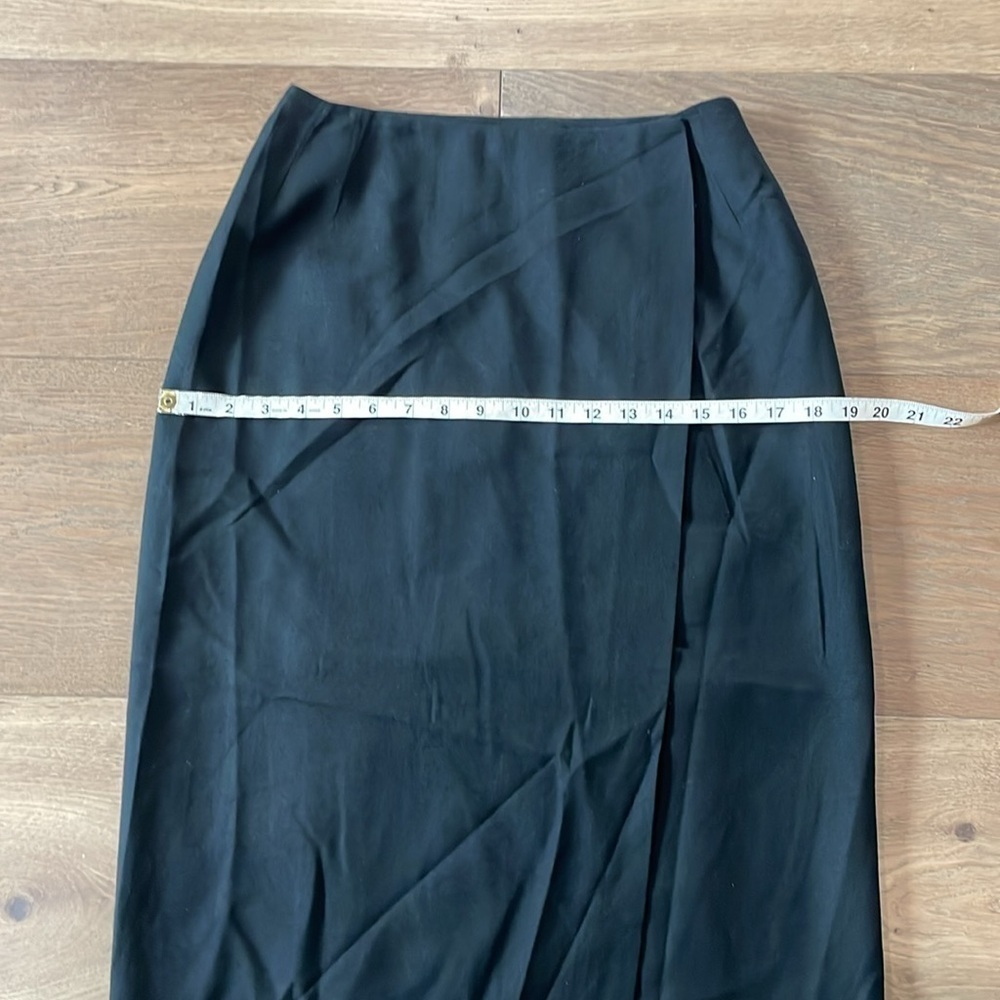 Industria Made in Italy 100% Wool Black Wrap Skirt IT42/US6 - Picture 4 of 10